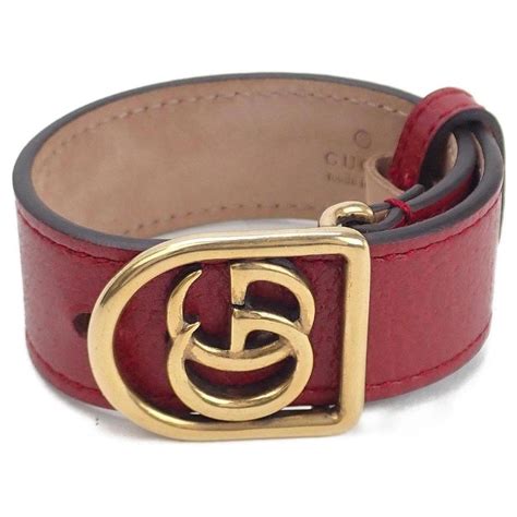 gucci ankle bracelet|Gucci leather cuff bracelet.